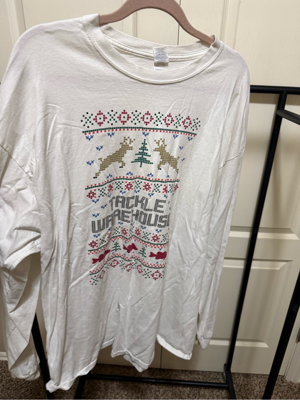 Tackle Warehouse Holiday Graphic Long Sleeve Tee - White